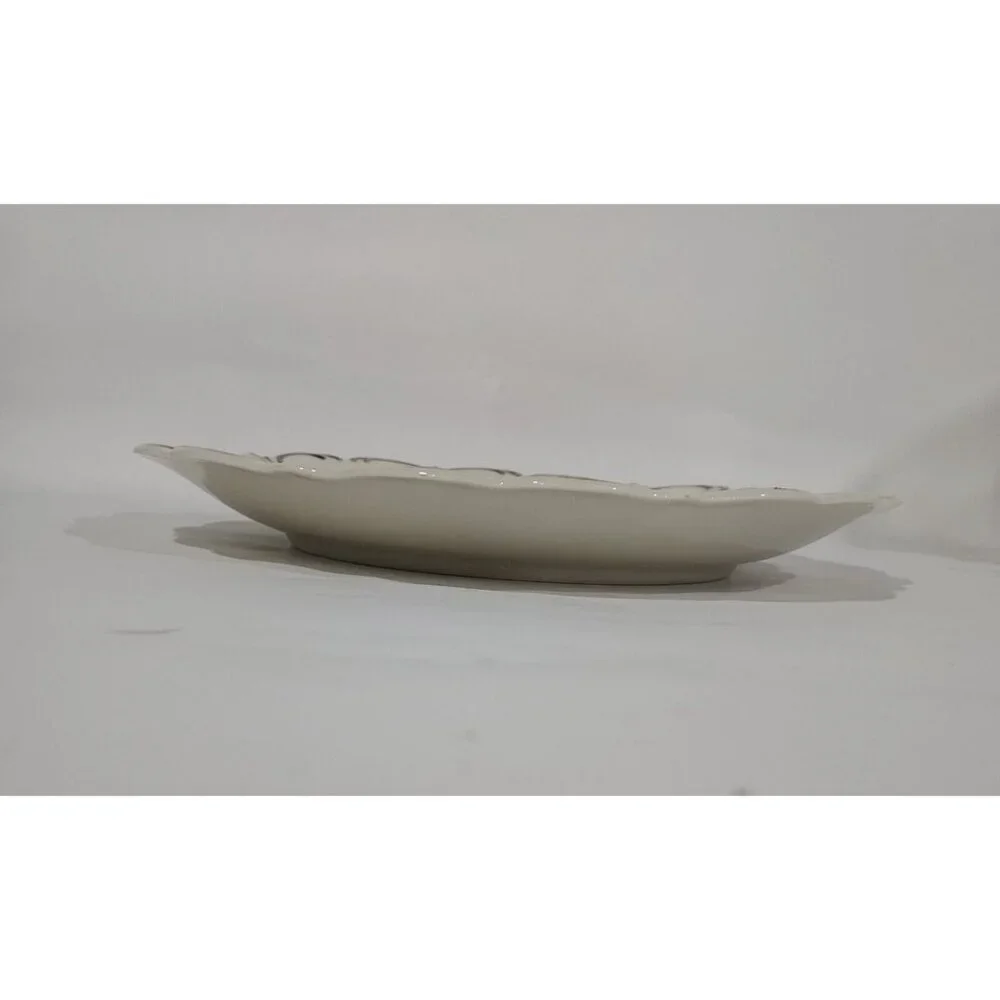 Serving Platter E&R Charger Dark Green Gold  Bavaria Germany 11 1/4" Diameter - Picture 9 of 9